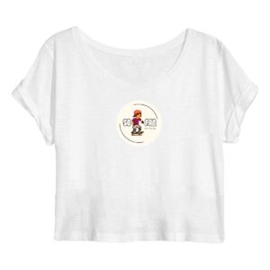 Pixel Skater – Édition 8‑Bit. crop Top Blanc