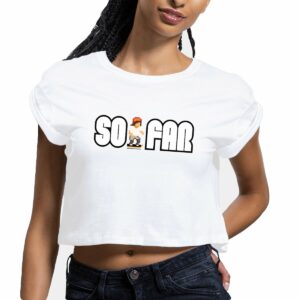 T-shirt femme “So Far Pixel” – Manches roulées
